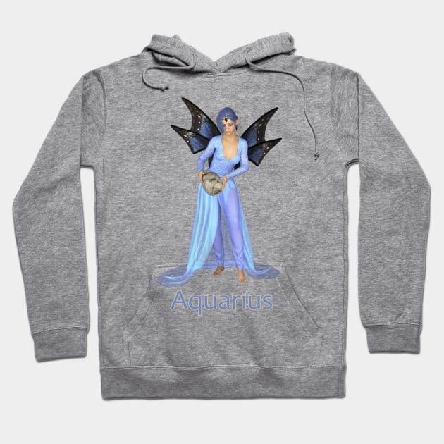 Aquarius woman girl fairy faerie elf water carrier Hoodie by Fantasyart123